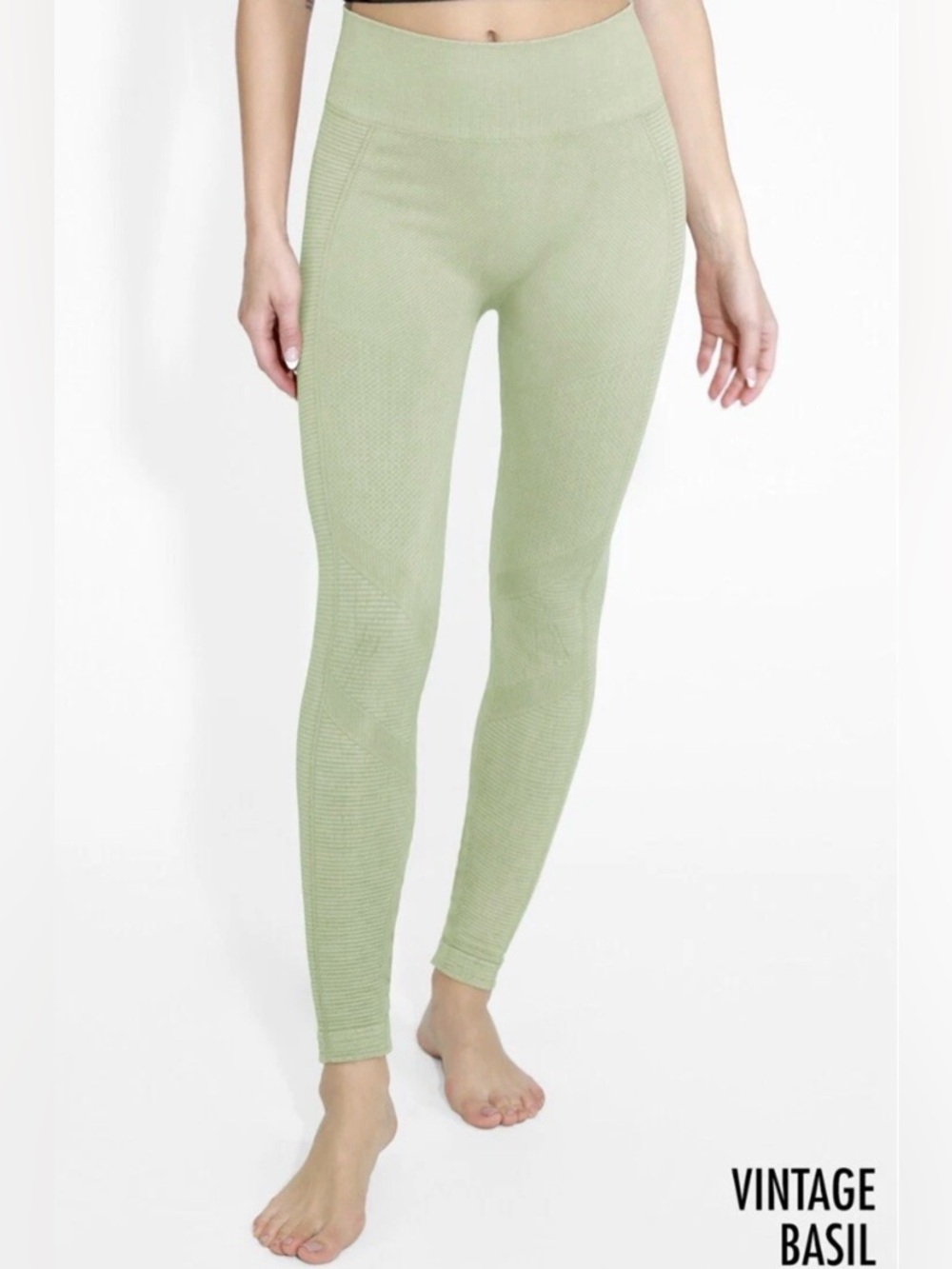 Nikibiki Hybrid Moto Basil Green Medium Rise Seamless Jeggings